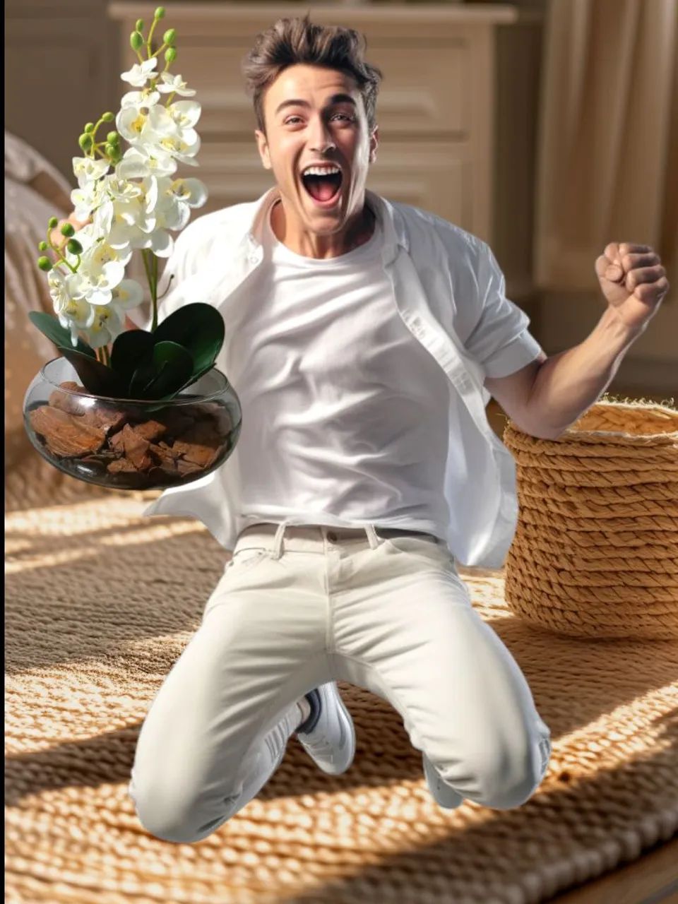 Desfrute de Uma Casa Bonita Com Essas Orquídeas Brancas Permanentes em Um Lindo Decorativo - Foto 6