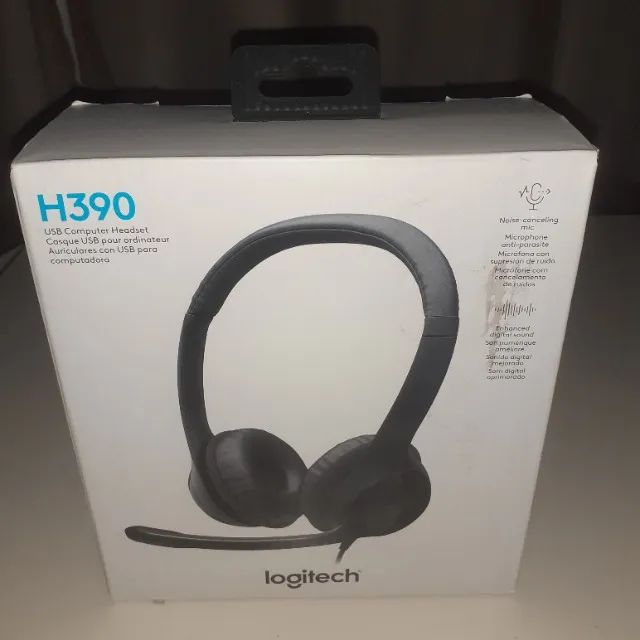 Headset com fio USB Logitech H390 - Preto
