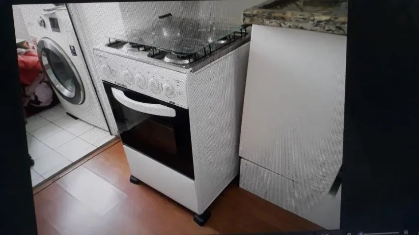 Fogão 4 Bocas Esmaltec Veneza Super 4081 em Aço Branco 85 cm x 53 cm x 55 cm - Foto 2