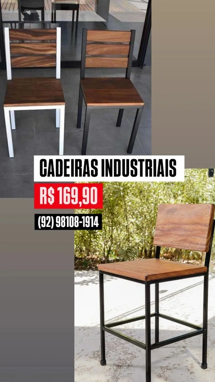 Cadeiras Industriais de Madeira