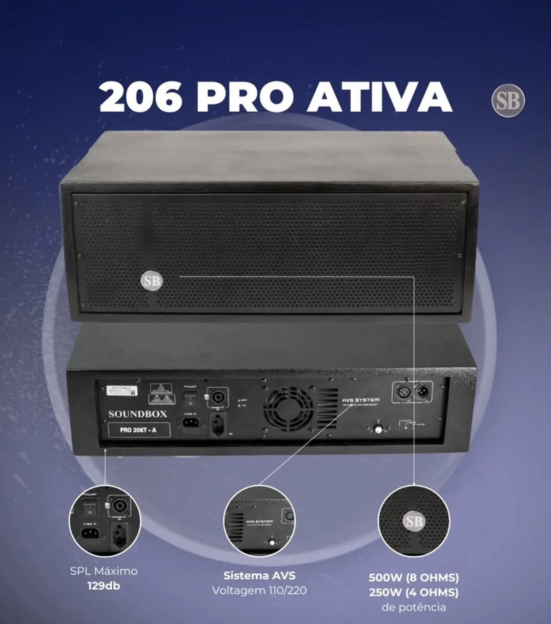 LINE ARRAY 2x6'' e 1 TI - PRO 206T - SOUNDBOX - Foto 5