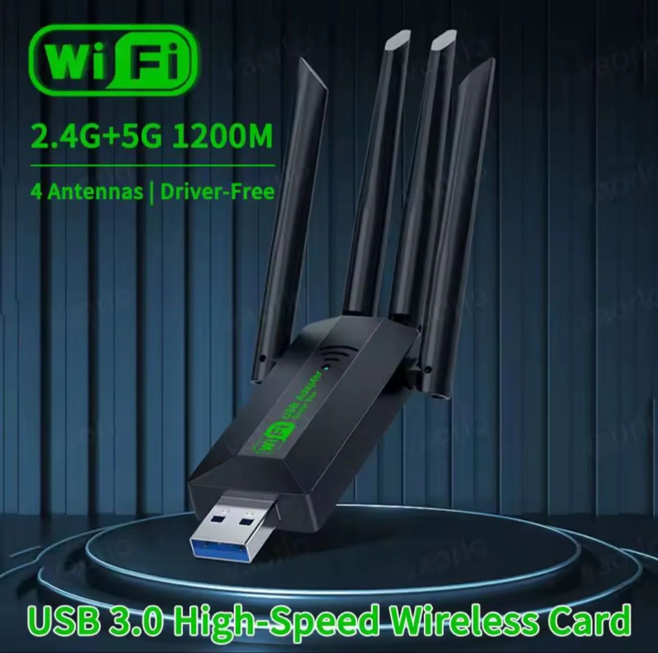 Adaptador USB WiFi Wireless Alta Velocidade 4 Antenas - Foto 4
