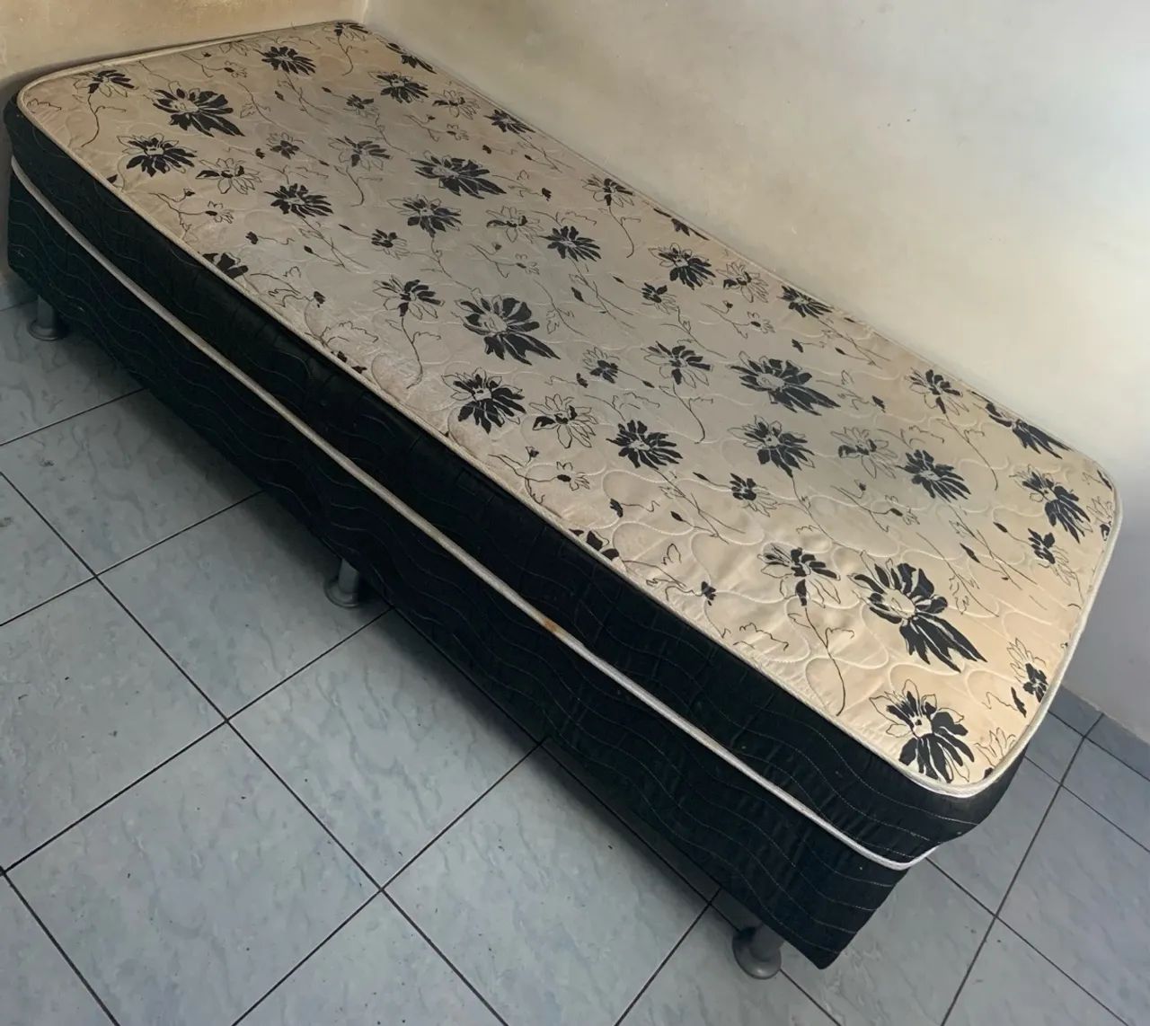 Cama Box Solteiro Floral