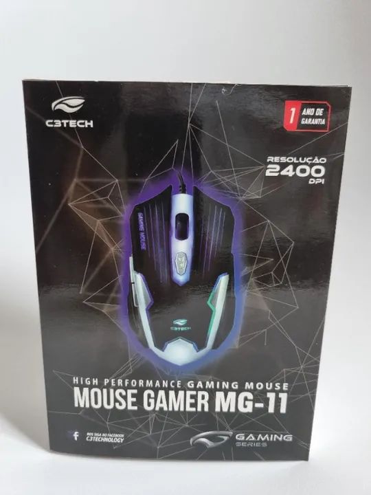 Mouse Gamer com leds 2400 DPI 6 botões C3Tech MG-11BSI