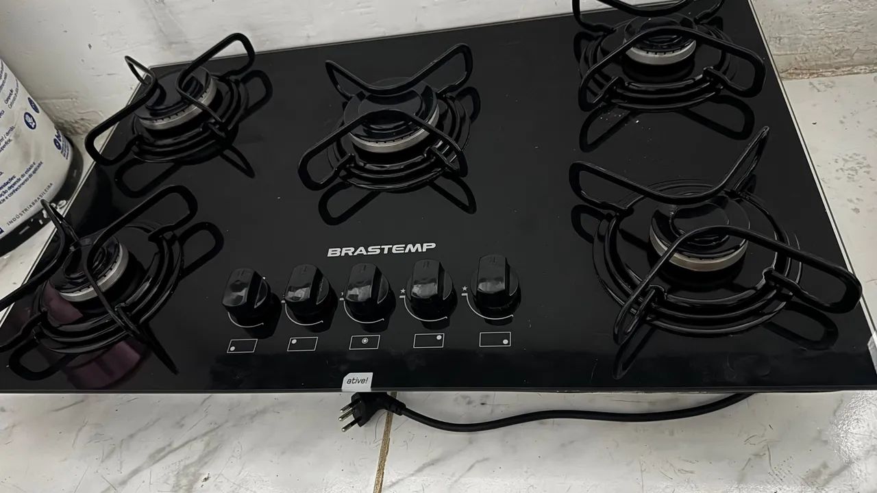 Fogão Brastemp 5 Bocas - Vidro Temperado - Novo - Foto 5