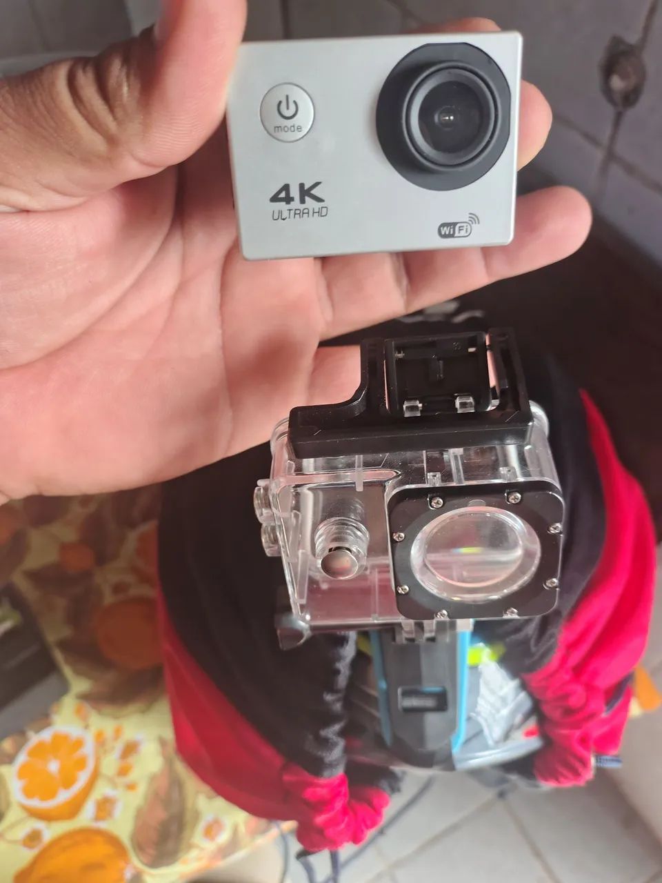 Câmera 4K Ultra HD com Acessórios para Moto. Só foi usada pra teste