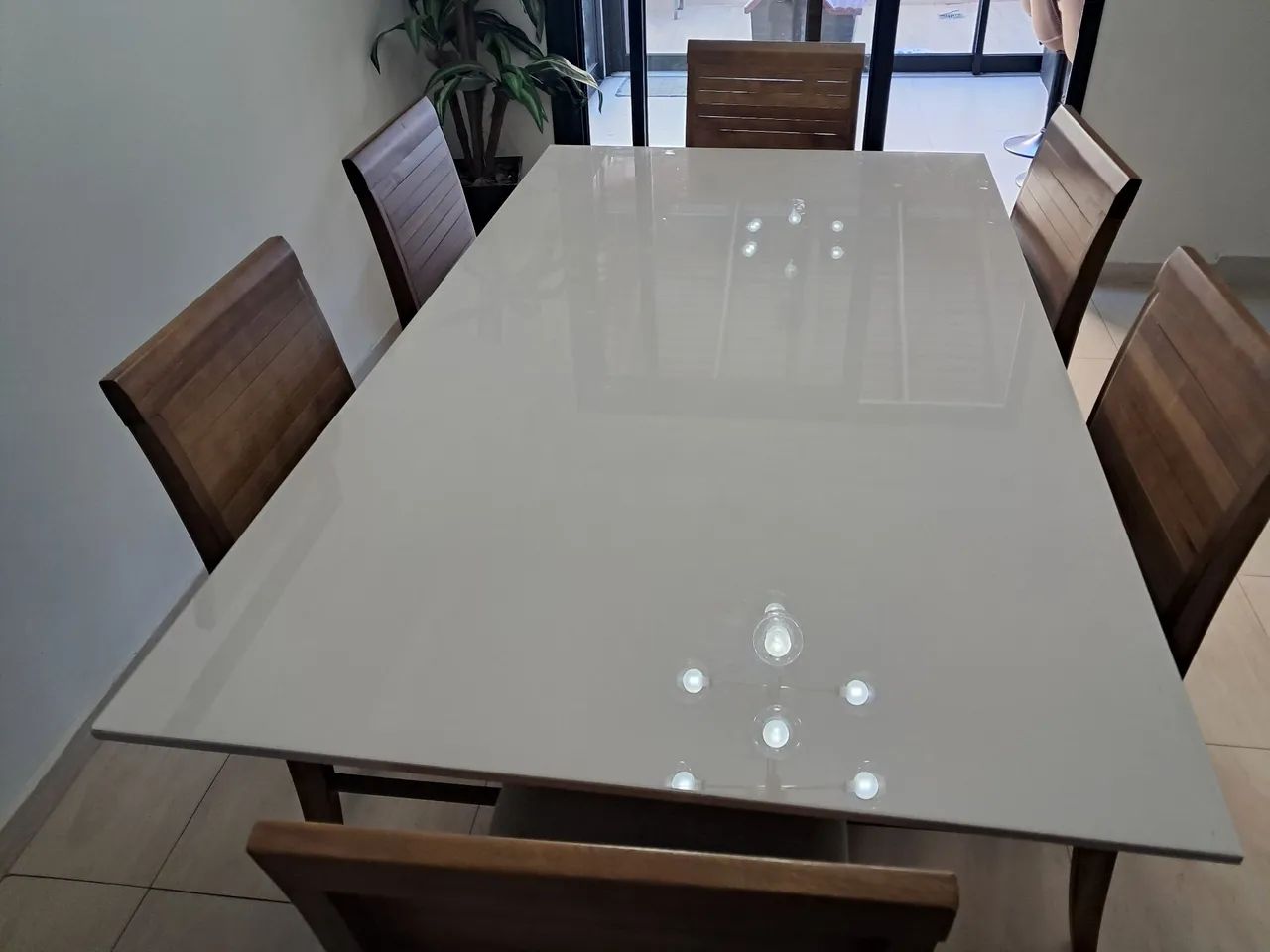 Mesa de Jantar 6 cadeira 1,00 x 1,80
