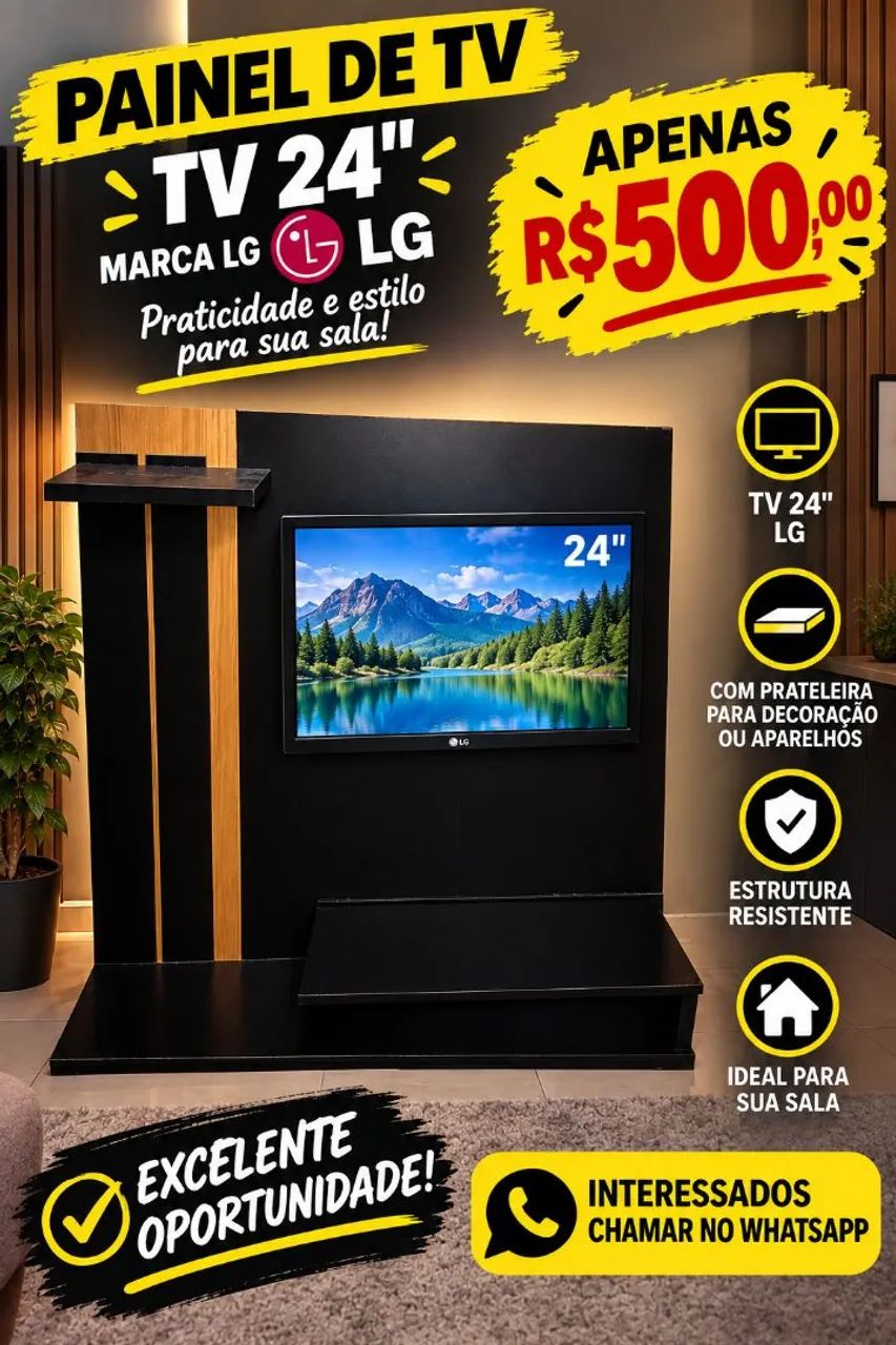 Venda de tv LG 24" com painel