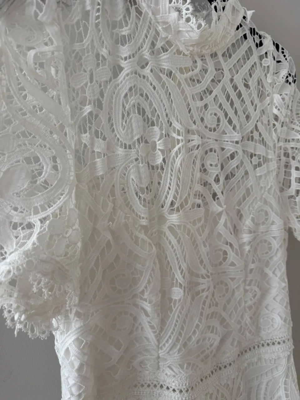 Vestido rendado branco - Foto 3