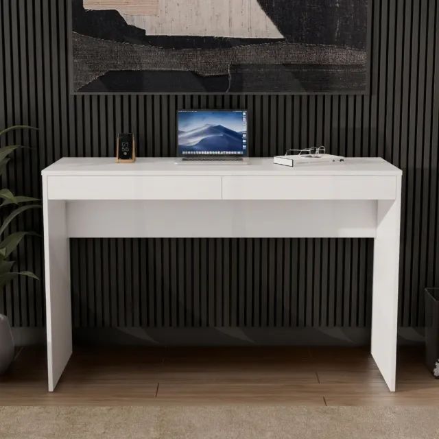 Mesa Escritório 100% MDF Com 2 Gavetas *NOVA* - Pronta Entrega