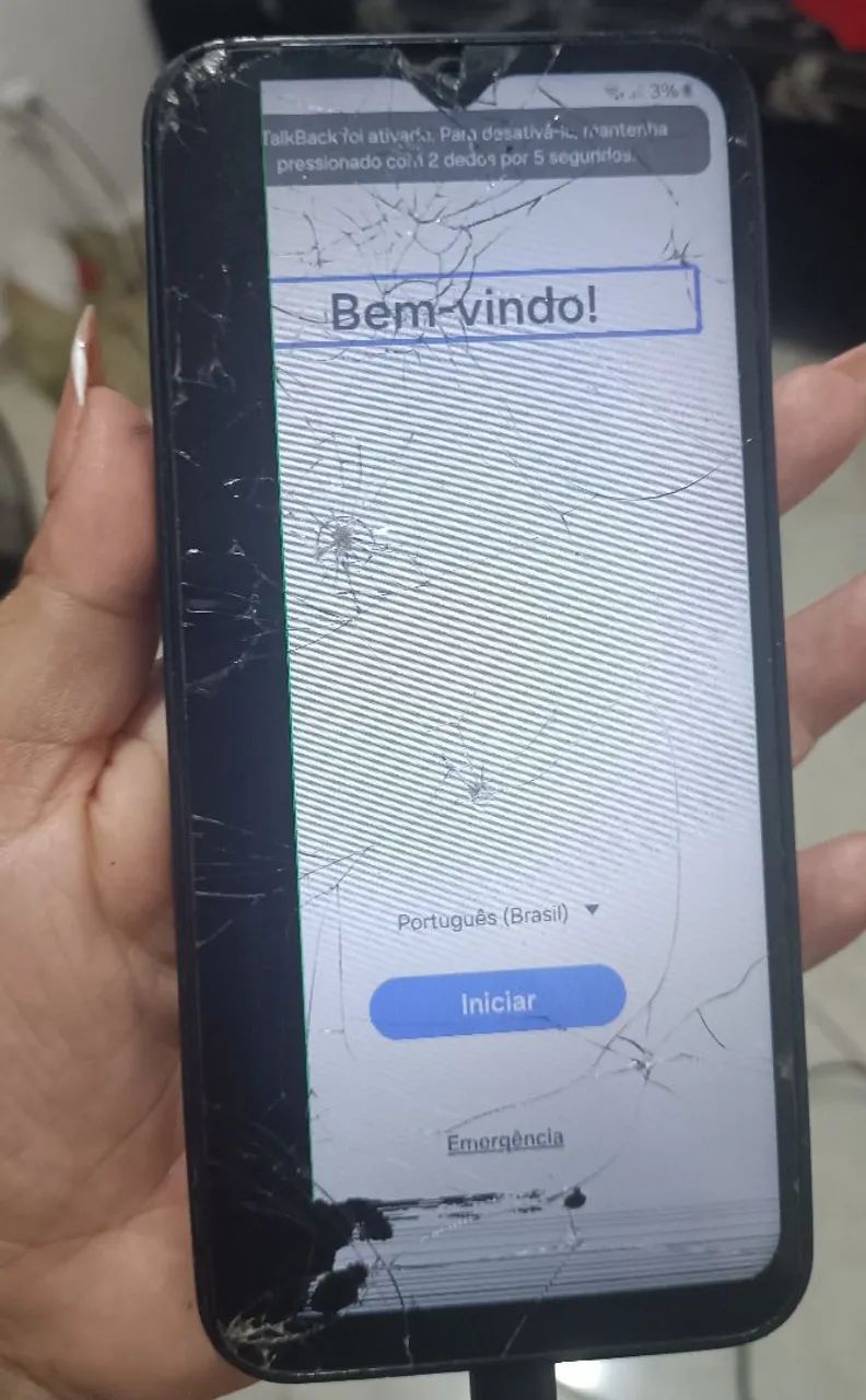Samsung A14 tela quebrada 