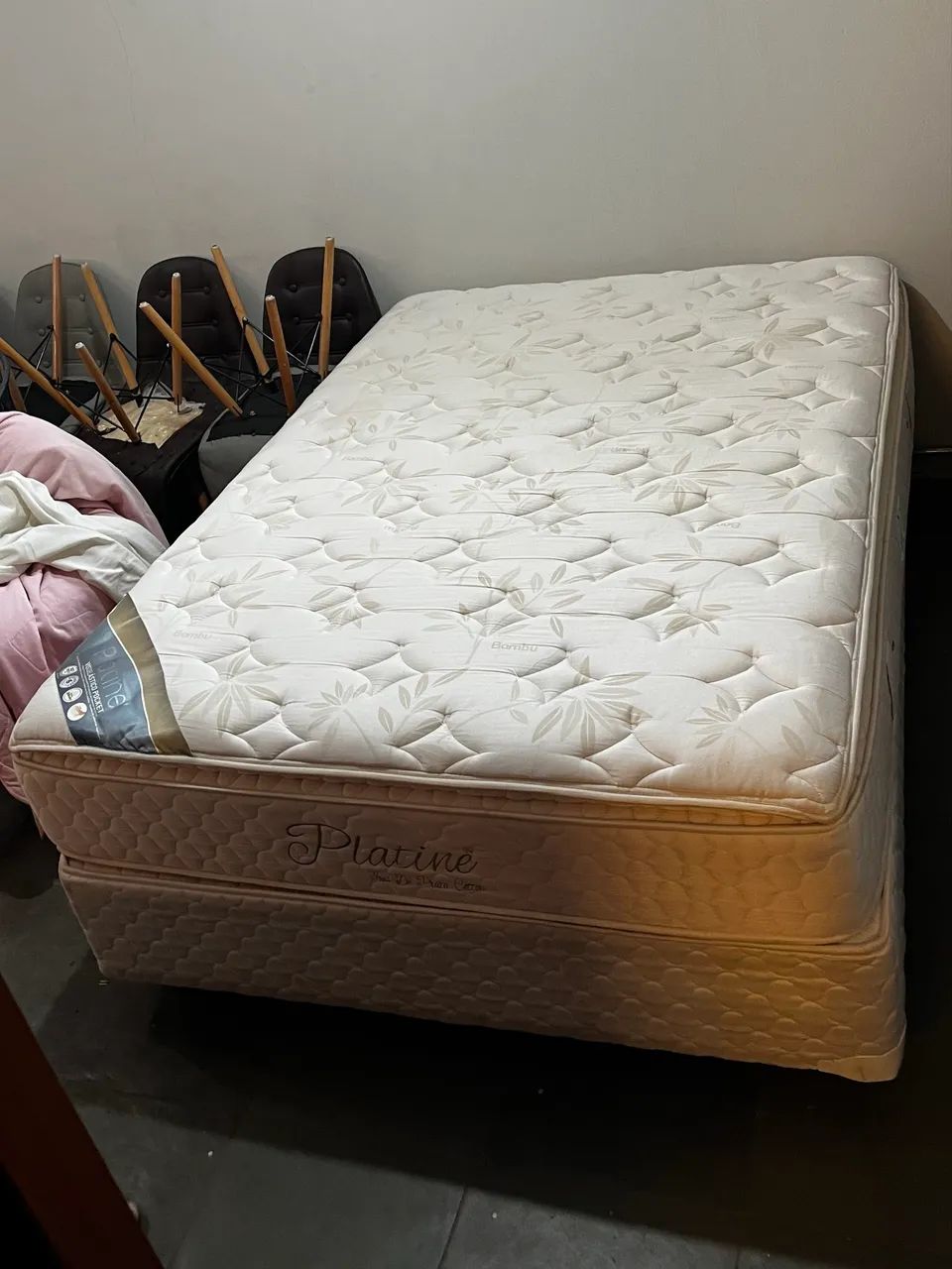 Cama completa de casal colchão Platine 