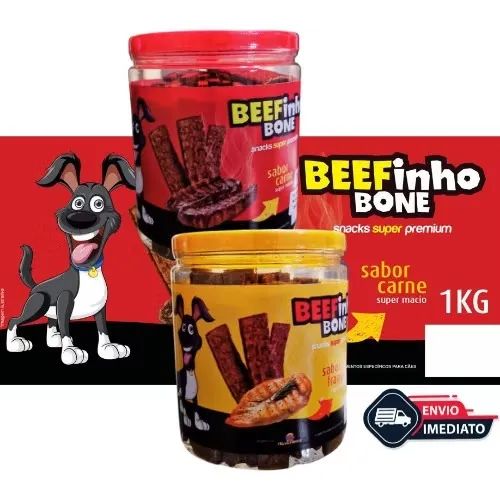 Petisco Cães Bifinho Macio Carne ou Frango