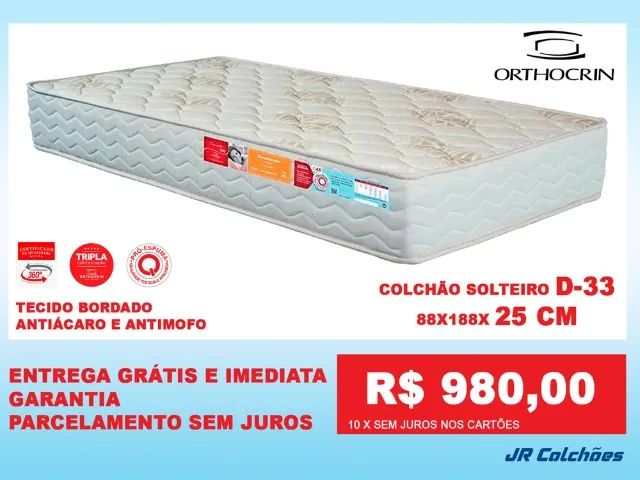 Colchão D33 Orthocrin Casal e Solteiro na Promoção - Foto 3