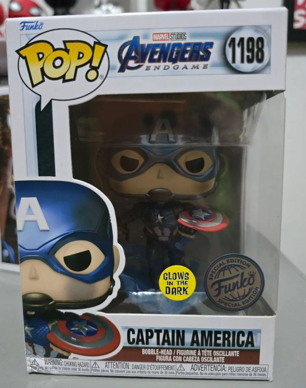 Funko Pop! Marvel Captain America Glow #1198
