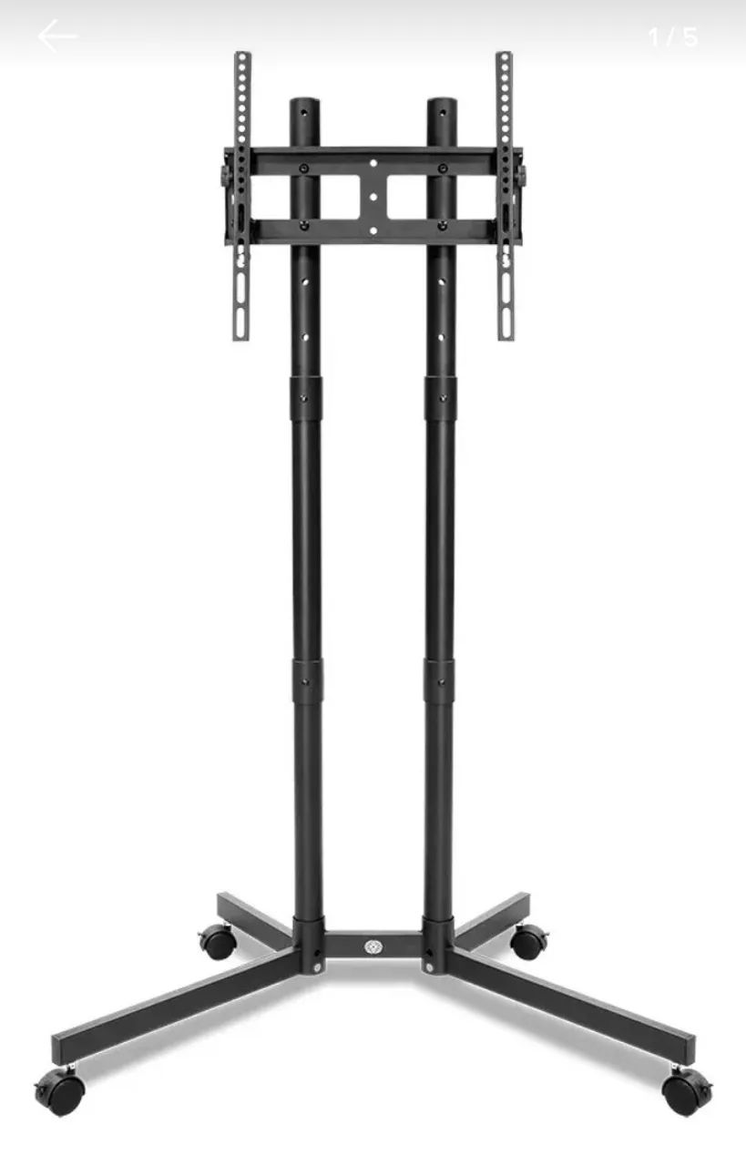 Suporte pedestal para TV 32 a 80 polegadas com rodinhas ajustável Zinnia STV700L - Foto 2