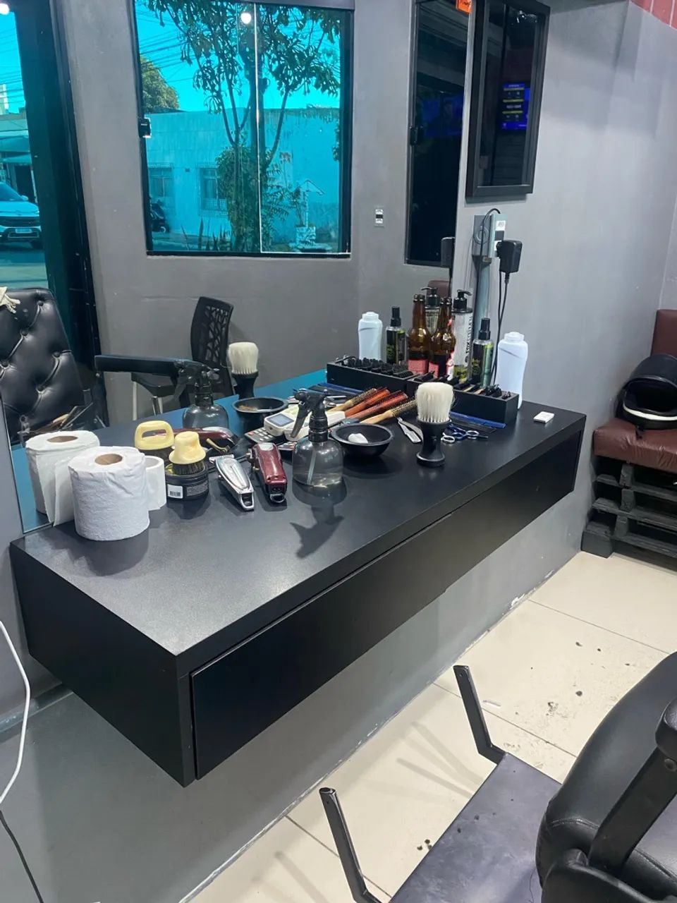 Bancada de barbearia 