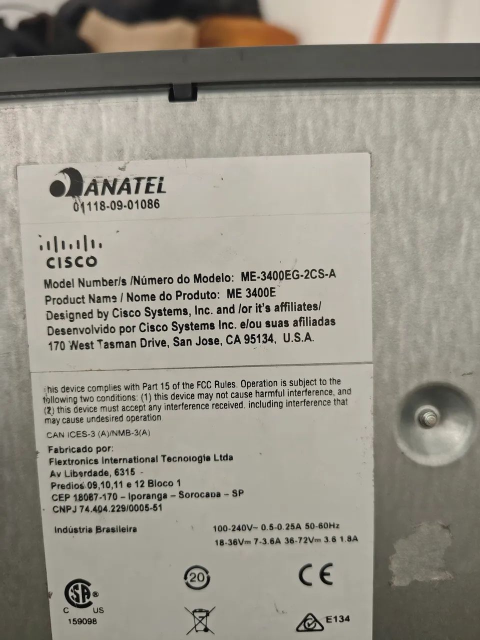 Switch Cisco ME 3400E (ME-3400EG-2CS-A)