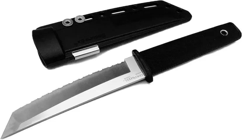 Faca tática de lâmina fixa Serrilhada Cold Steel Kobun - Foto 2