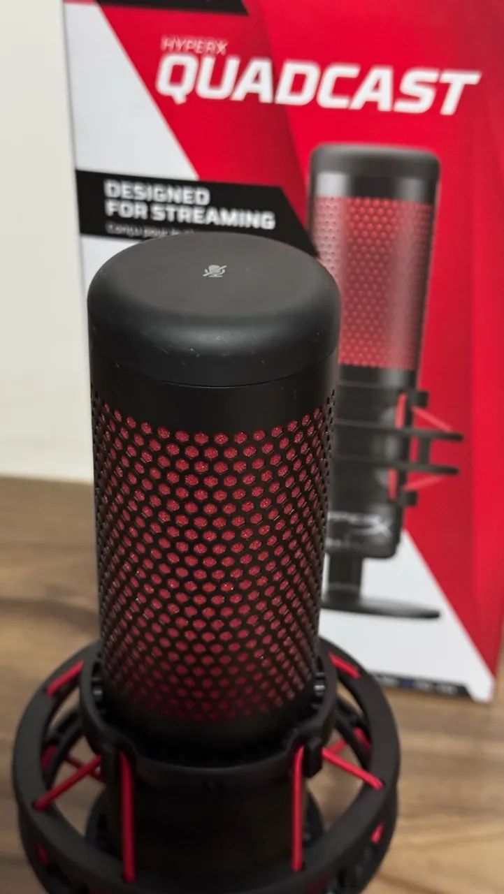 Microfone HyperX QuadCast USB Gamer - Impecável + Caixa - Foto 2
