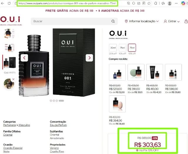 O.U.I iconique 001 EAU de parfum- Perfume masculino - Foto 2