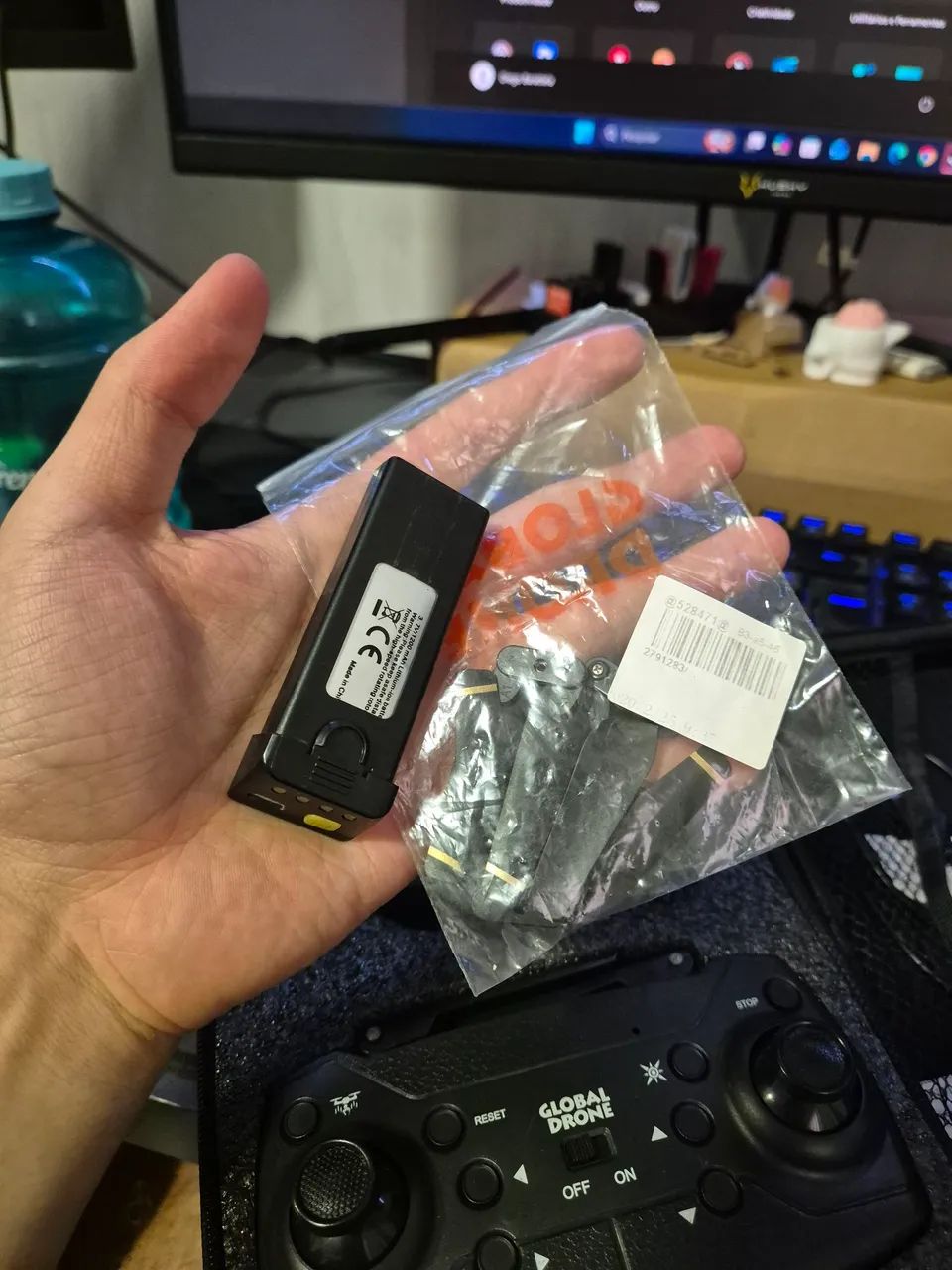 Drone E58 completo na maleta - 1x bateria extra e helices - Foto 5