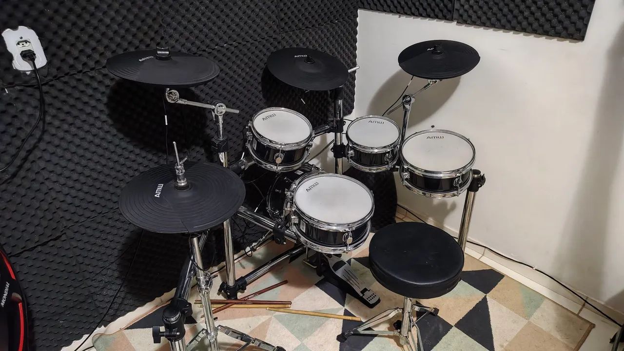 Bateria Eletronica AMW ED15 PRO + Interface de áudio