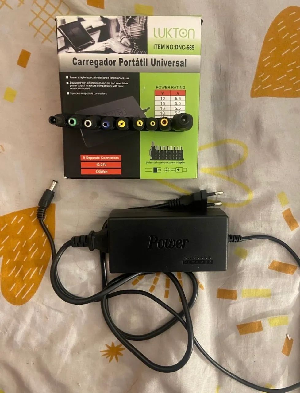 carregador portátil notebook universal 