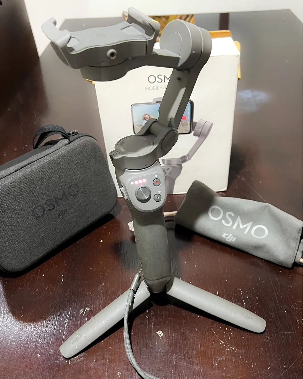 DJI Osmo Mobile 3 Combo COMPLETO + Tripé + Bolsa | Semi-novo