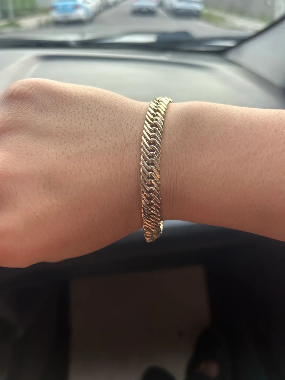 Pulseira de ouro 18K Grumet tripla  - Foto 5