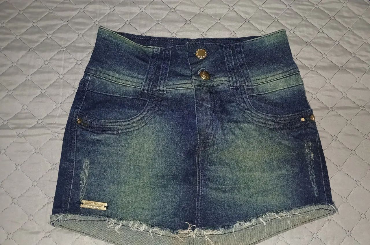 Saia Jeans tam. 38 com elasticidade  - Foto 2