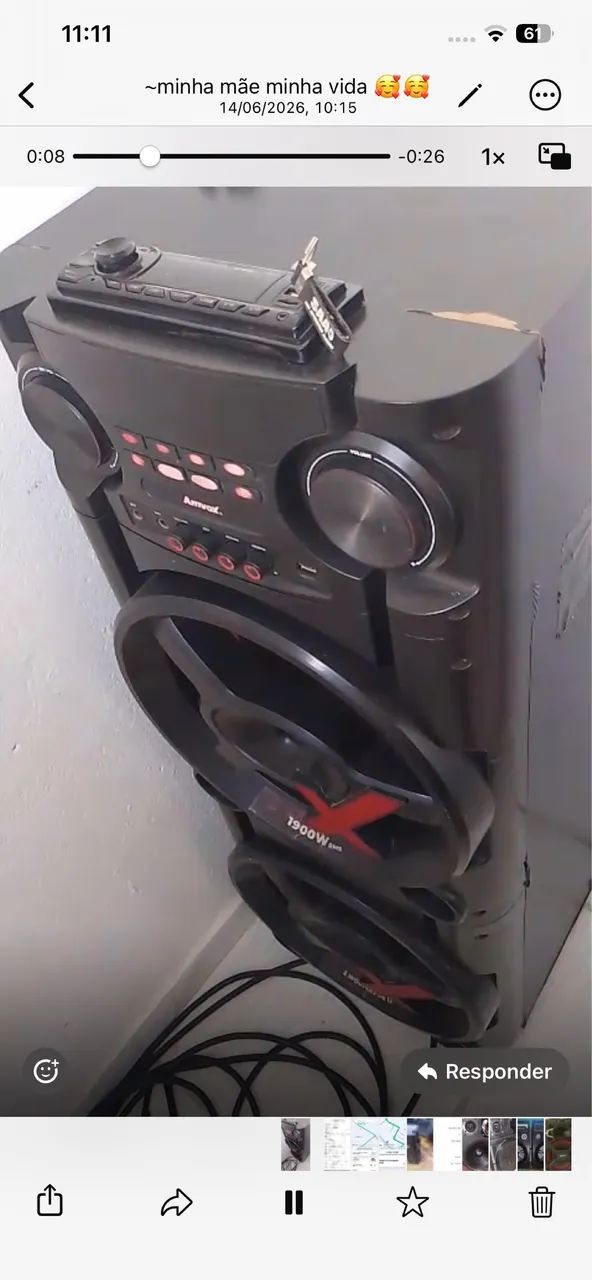 Caixa amplificada torre 1900 watts - Foto 3