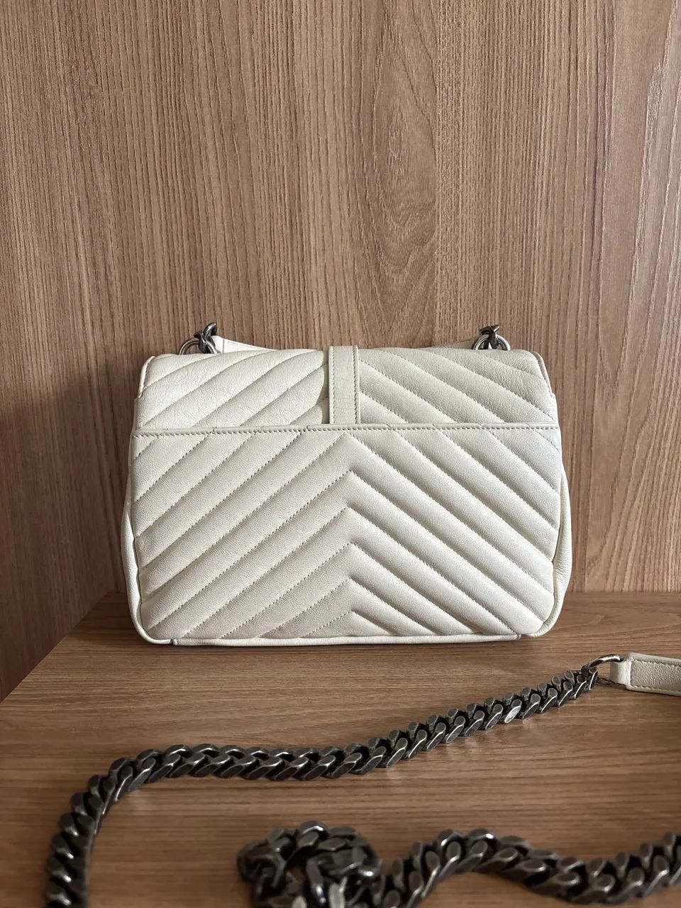 bolsa saint laurent cor off white original - Foto 3