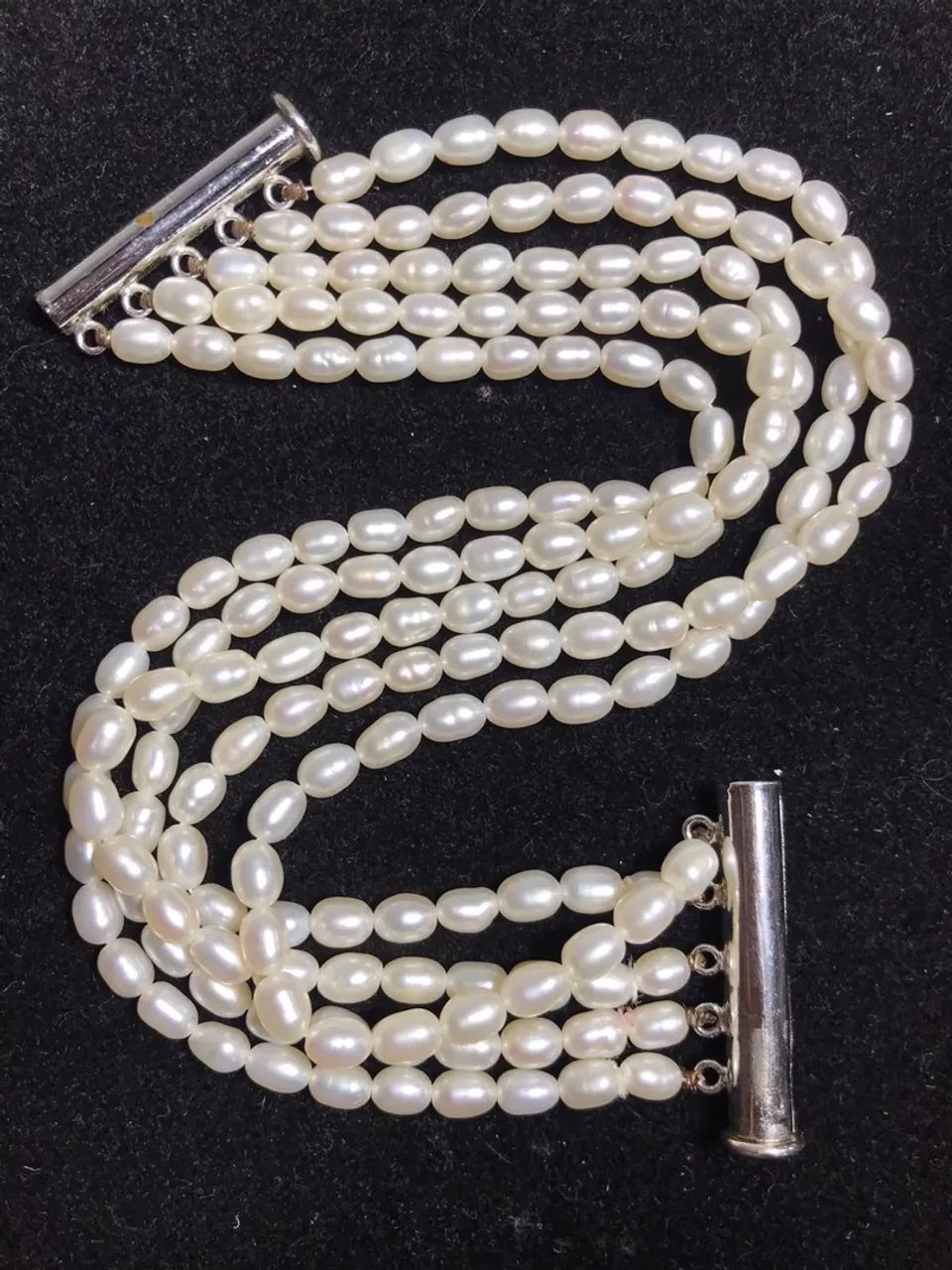 Pulseira de Pérolas Agua Doce 5 Fios  - Foto 3