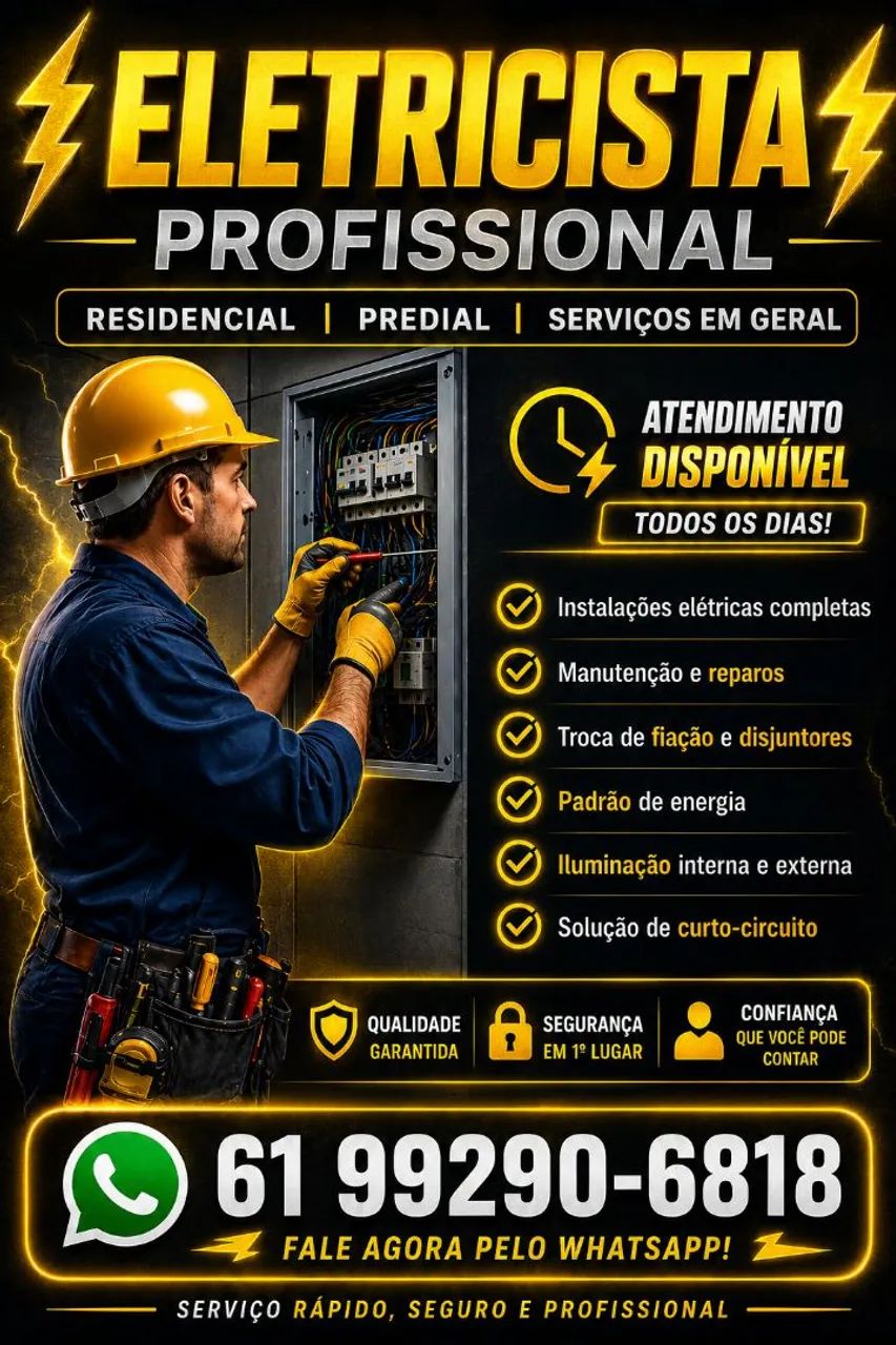 Eletricista disponível 