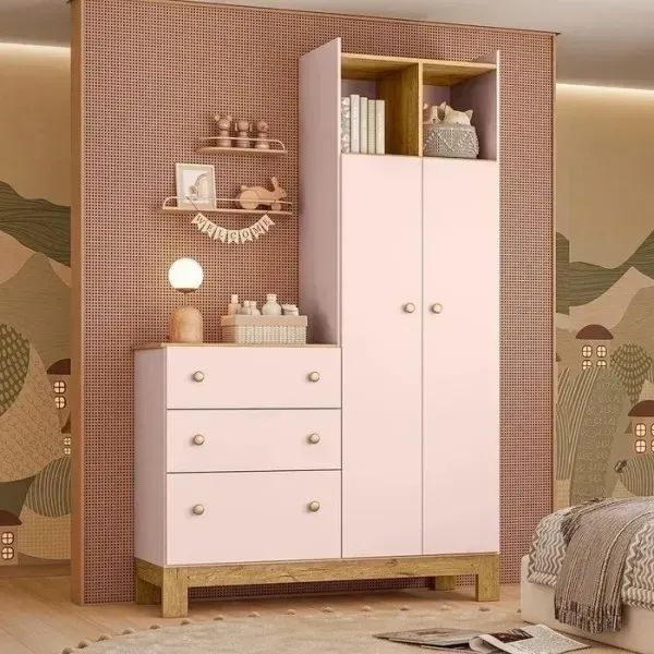 GUARDA ROUPA COM COMODA INFANTIL - Foto 2