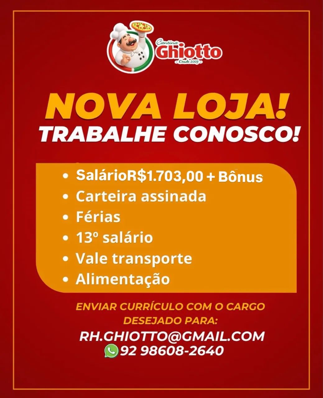 CAIXA - PIZZAIOLLO- EXPEDIÇÃO 