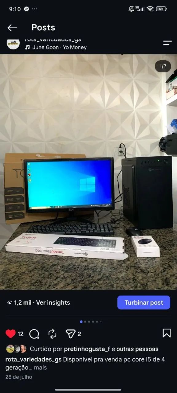Pc gamer core i5 de 4 geração 
