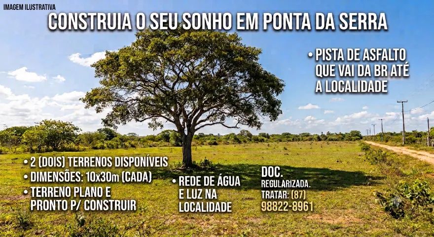 2 (dois) terrenos 10x30m