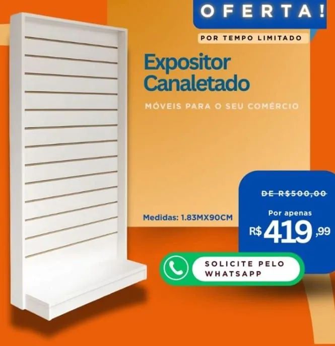 Móveis canaletqdos para loja