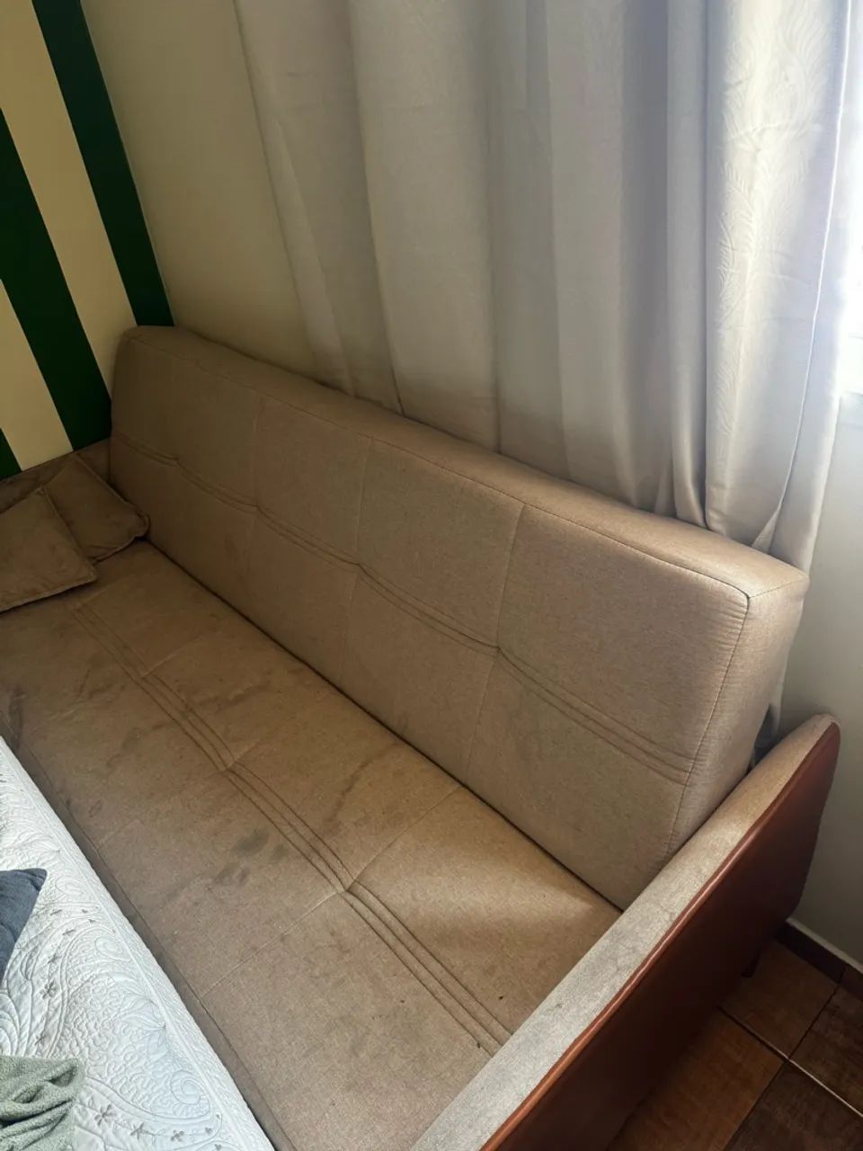 Sofá bege retrátil  - Foto 4