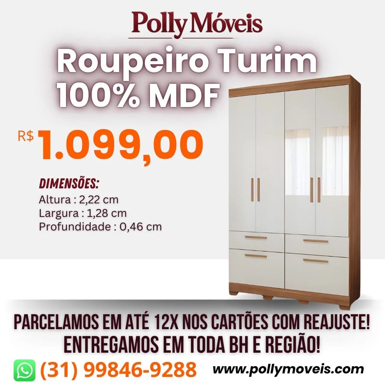Guarda Roupa Ótimo! Pronta Entrega!