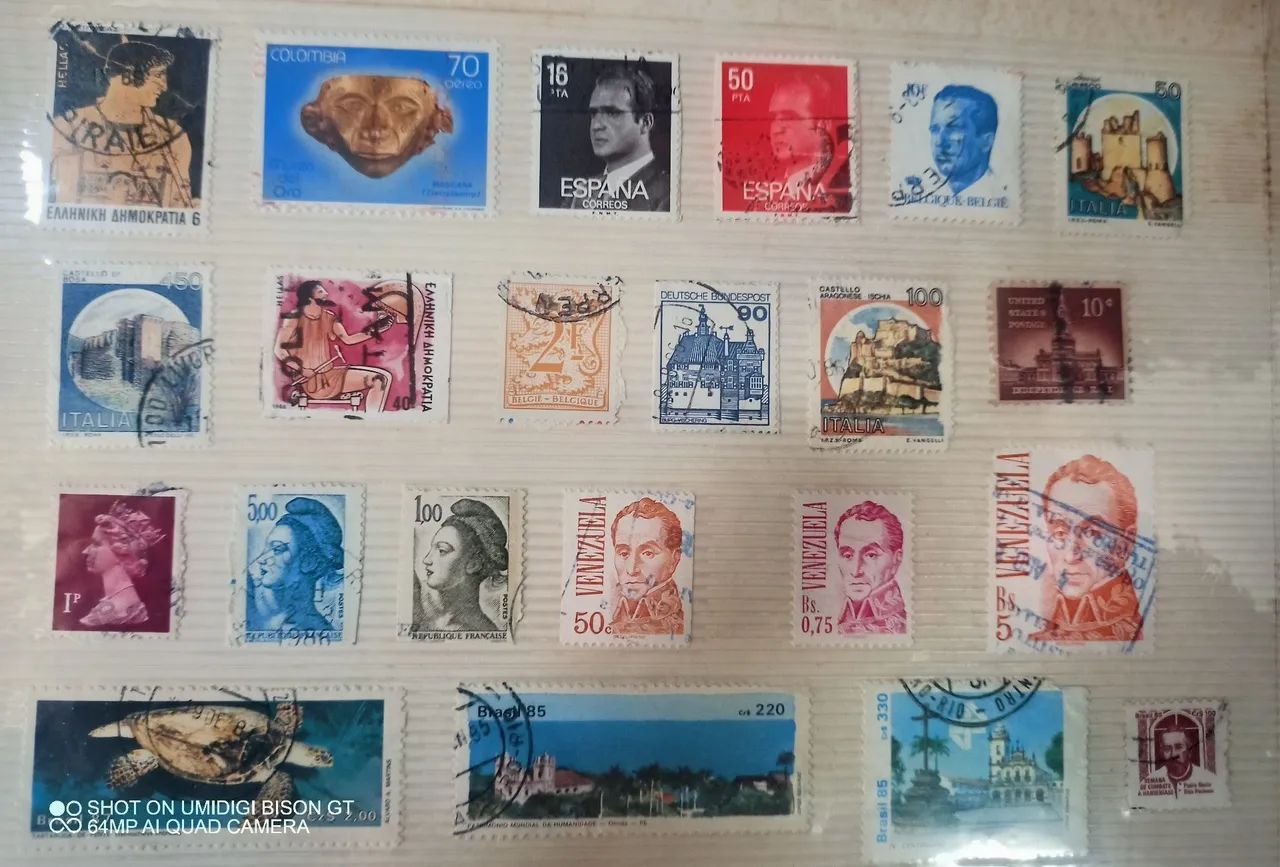 Selos antigos, Brasil e alguns países  - Foto 3