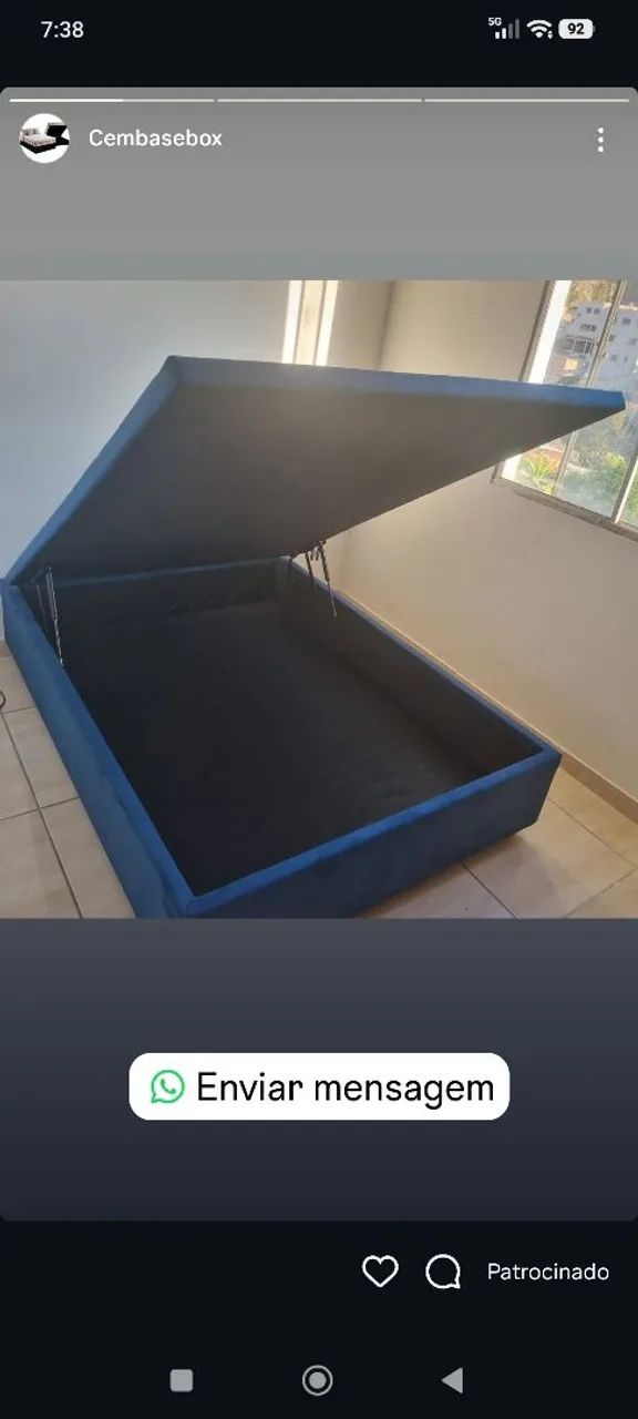 Cama box baú casal 