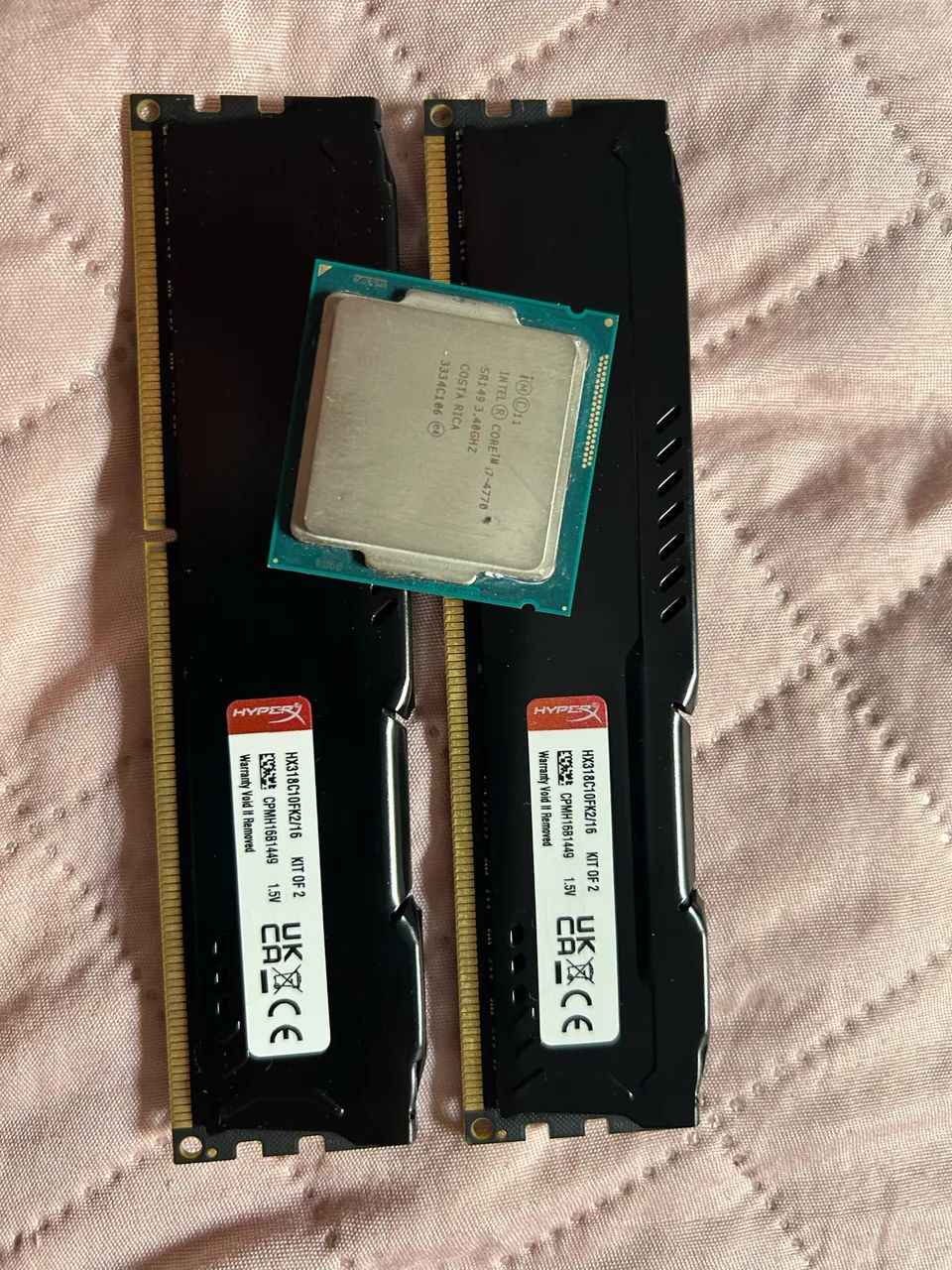Kit memória DDR3 e processador I7