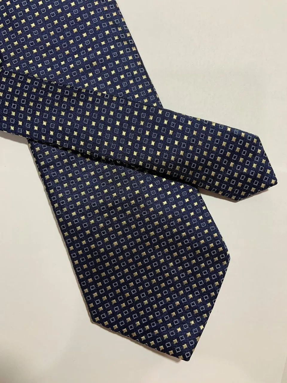 Gravata Tie Rack Silk Woven azul 100% seda - Foto 3
