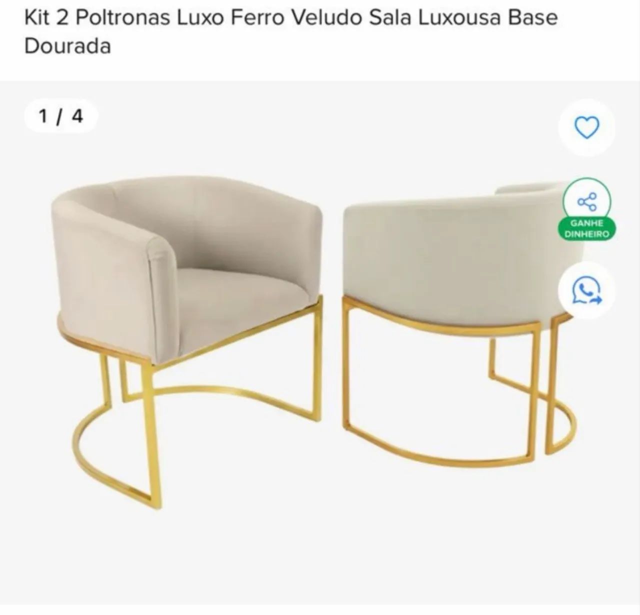 Kit 2 Poltronas Luxo  - Foto 3