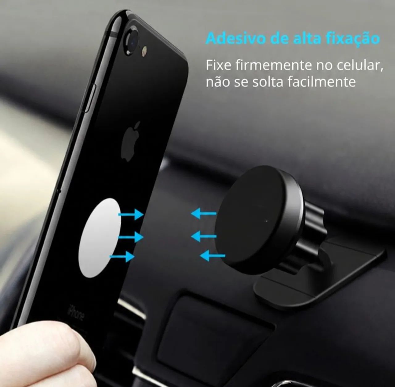 Placa Metálica Magnética pra Suporte de Celular  - Foto 2