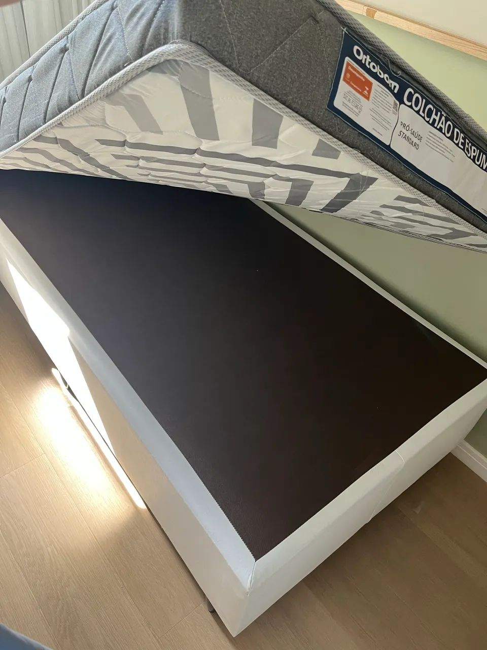 Cama solteiro box com colchão  - Foto 4