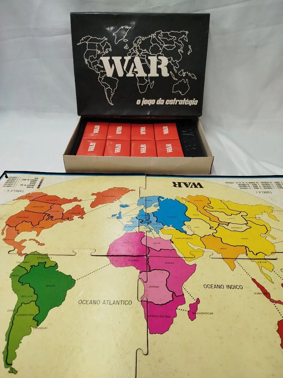 Antigo jogo WAR 1 edição anos 70